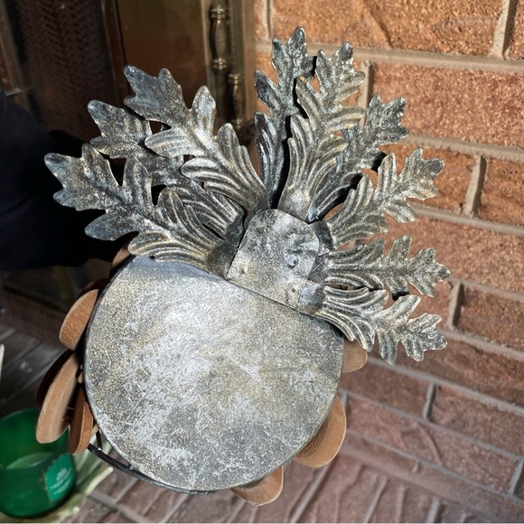 Rustic Wooden and Metal Peacock Decor - Picture 3 of 8